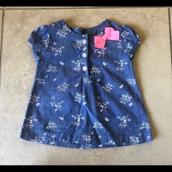 Carter’s Shirt Size 12 Months Floral Butterfly’s - Picture 8 of 8